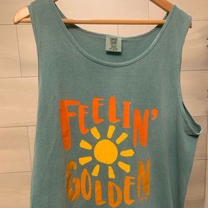 Beach or Pool Tank Top, Feelin’ Golden, Excellent Condition